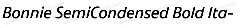 Bonnie SemiCondensed Bold Ita字体转换